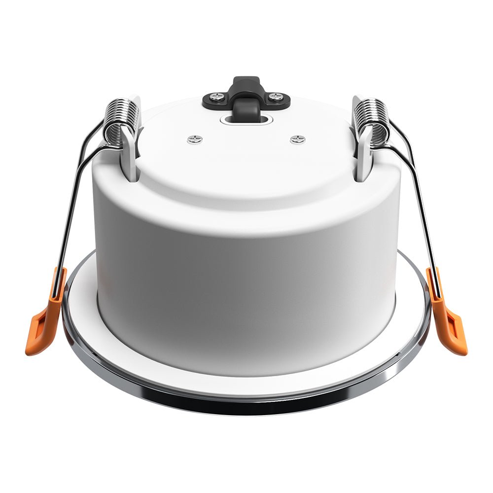 STRATA 5 | Tri - Colour CCT | LED Fire Rated Downlight | Dimmable 5W 600lm | IP65 | Polished Chrome - LightHub Direct