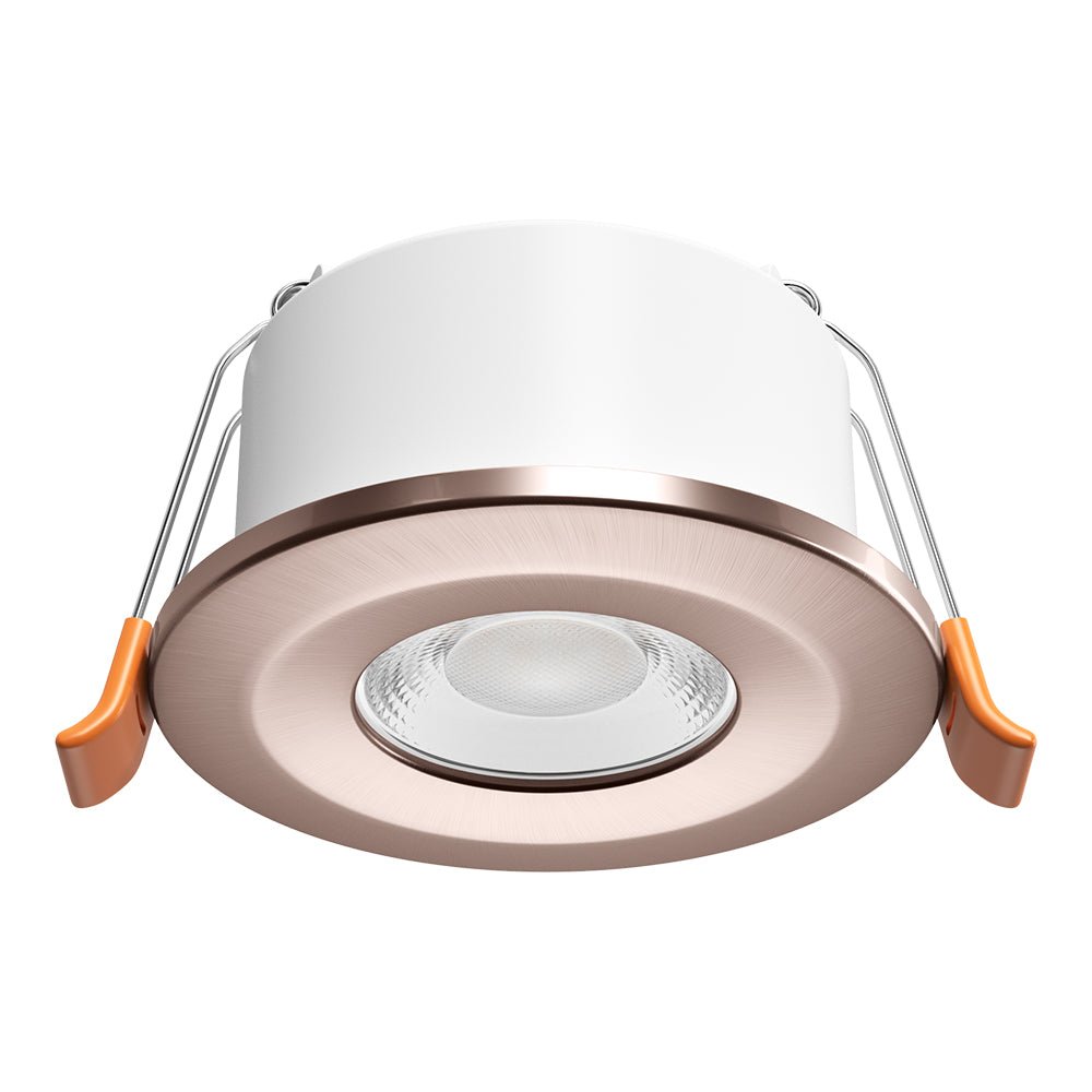 STRATA 5 | Tri - Colour CCT | LED Fire Rated Downlight | Dimmable 5W 600lm | IP65 | Copper - LightHub Direct