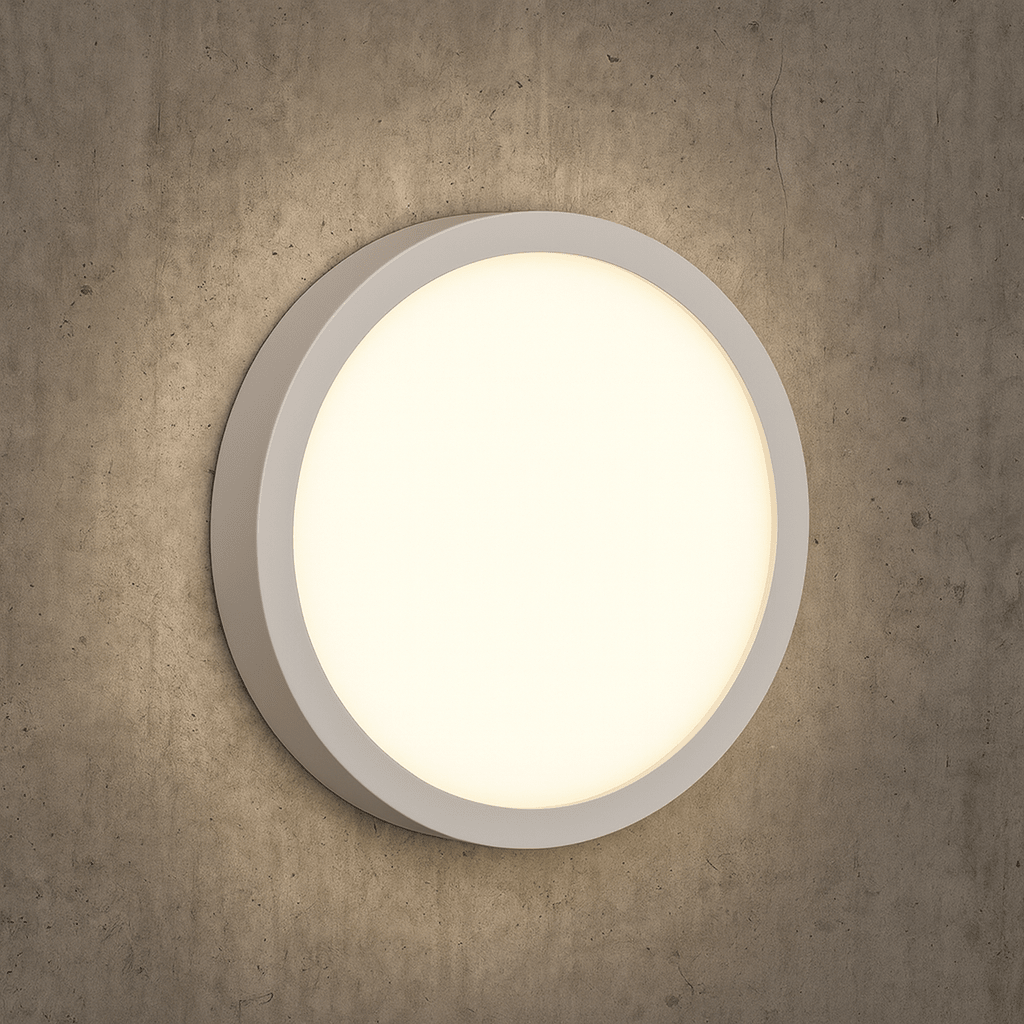 CE3X5 EDGE XL Large 400mm Straight Edge Bulkhead Light | LED Multi Wattage 2800lm | Tri - Colour CCT | White | IP65 | Corridor Sensor - LightHub Direct