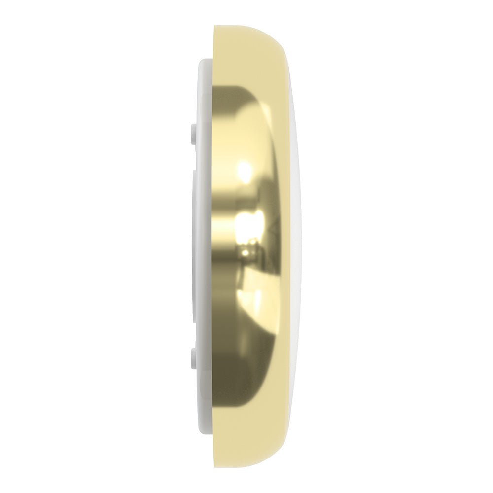 EUSTON TRINITY Slim Bulkhead Light | LED Multi Wattage 2160lm | Tri - Colour CCT | IP65 | Brass | 3hr Emergency - LightHub Direct