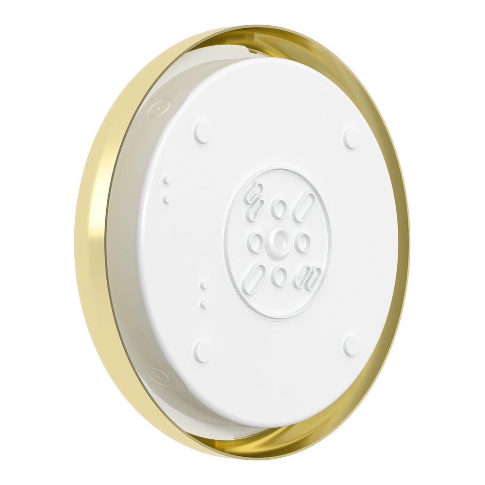 EUSTON TRINITY Slim Bulkhead Light | LED Multi Wattage 2160lm | Tri - Colour CCT | IP65 | Brass | Standard - LightHub Direct