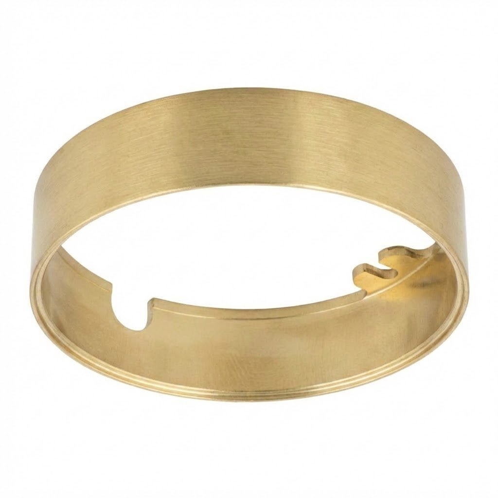 Round Under Cabinet Puck Light Ring for Recessed Fitting | Brushed Brass - LightHub Direct