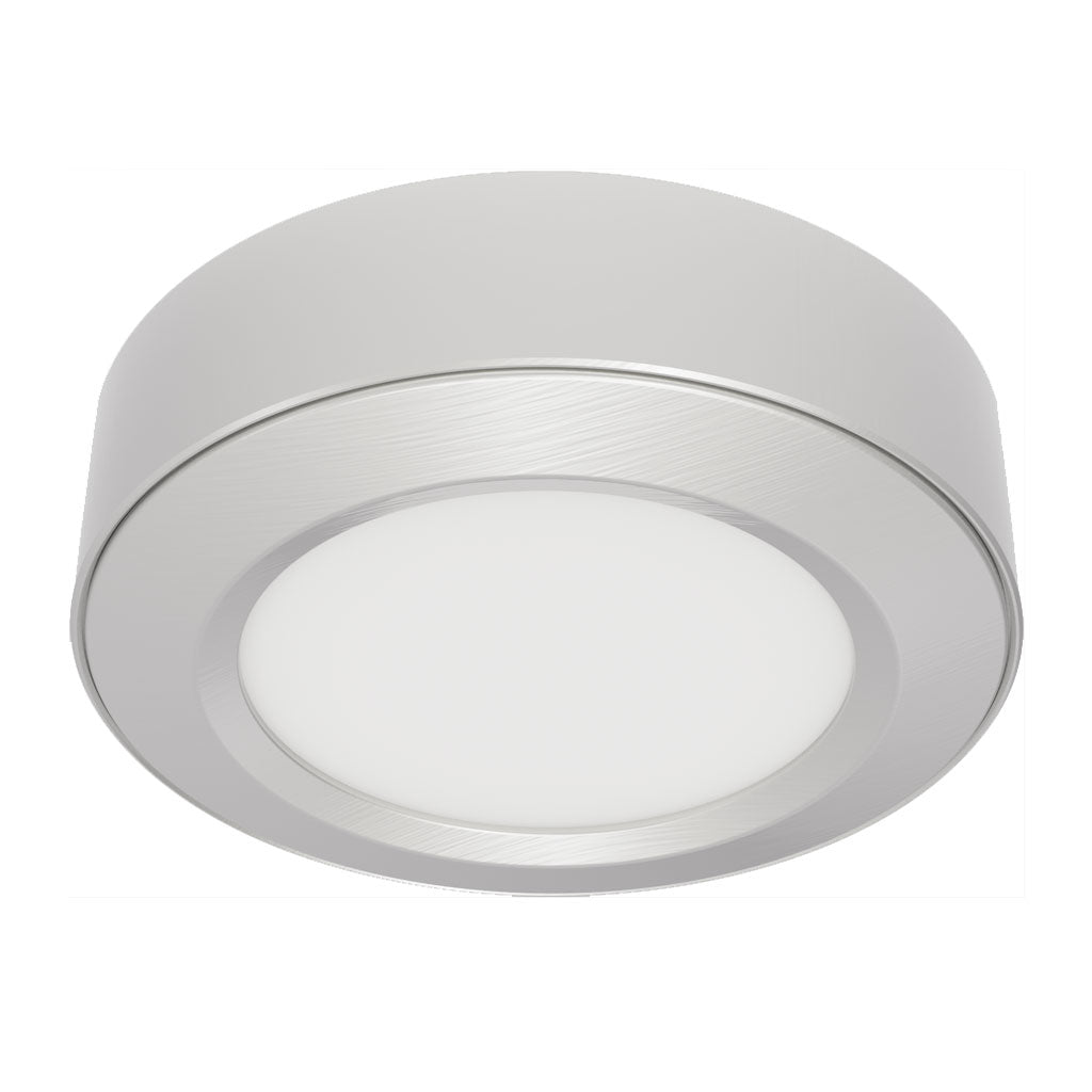 Round Under Cabinet Puck Light Ring for Recessed Fitting | Stainless Steel