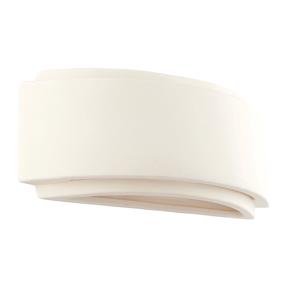 GIANNA Curved Stepped Ceramic Uplighter Fitting | E14 (SES) | Up Down Light Effect - LightHub Direct