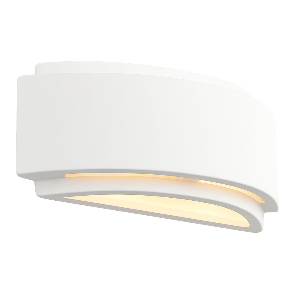 GIANNA Curved Stepped Ceramic Uplighter Fitting | E14 (SES) | Up Down Light Effect
