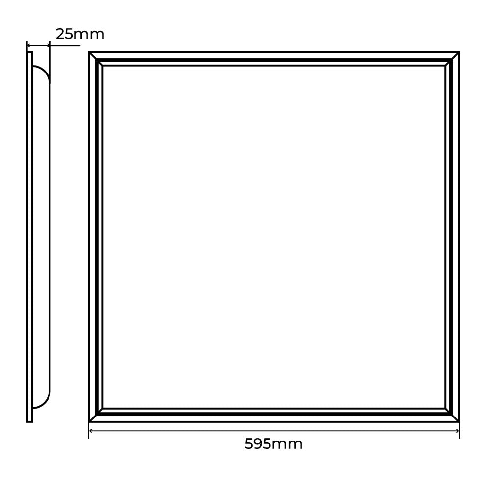 LED 600x600mm | Recessed Light 6 PACK Panels | 6000K Daylight White | 30W 3600lm | Office Suspended Ceiling White