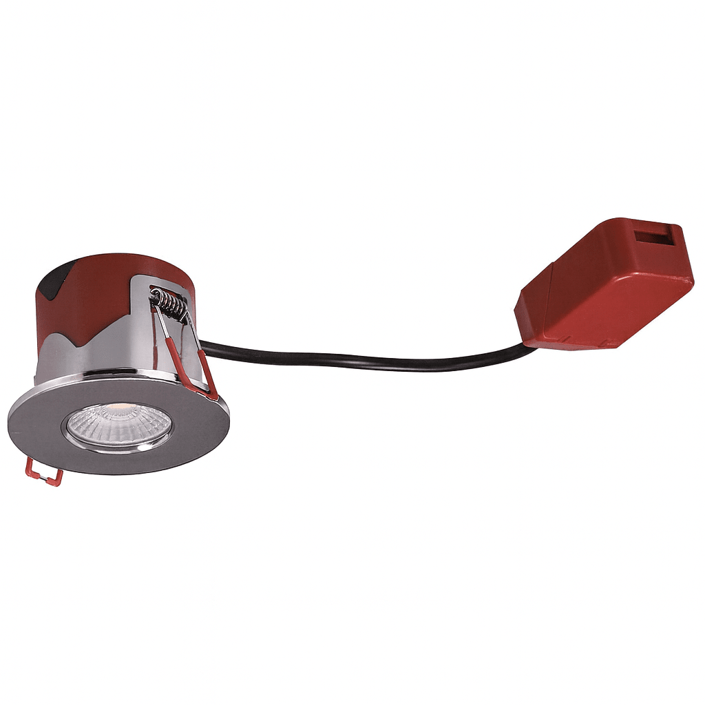 ONYX | Quad - Colour CCT | LED Fire Rated Downlight | Dimmable 7W 750lm | IP65 | Brushed Nickel - LightHub Direct