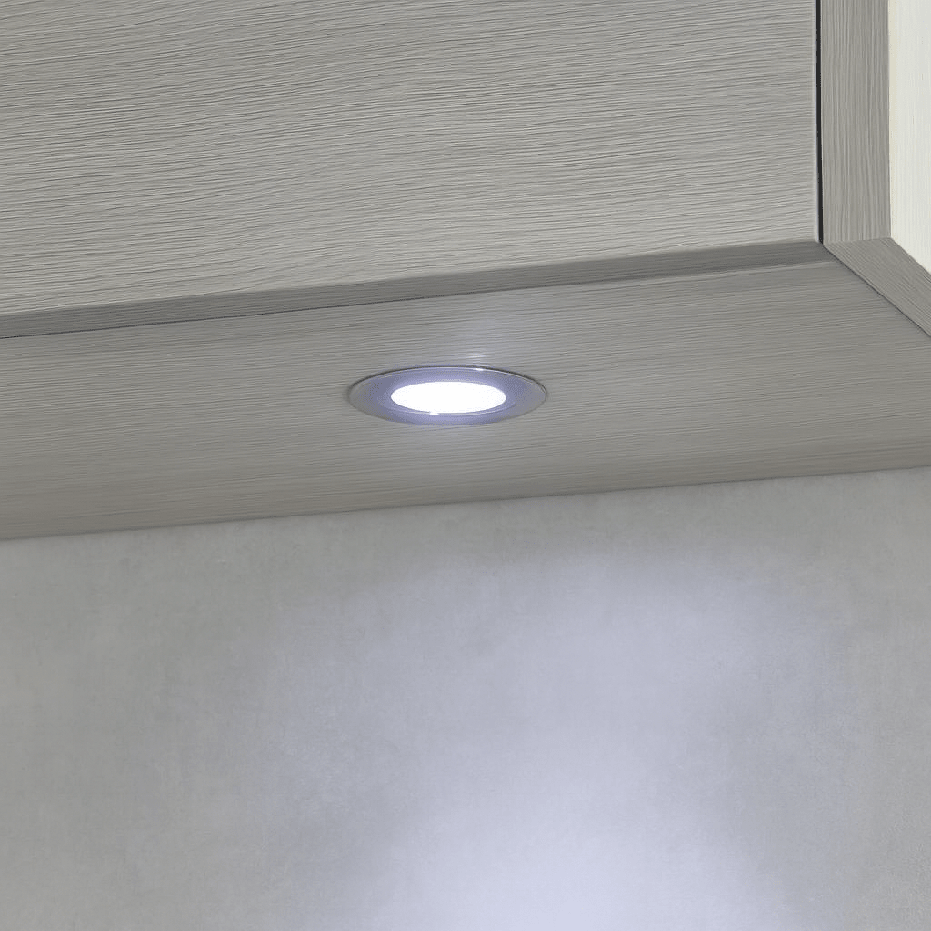 Mini Recessed Under Cabinet LED Downlight | LED 1.5W 12V | IP20 | 6500K Daylight White | Polished Chrome - LightHub Direct