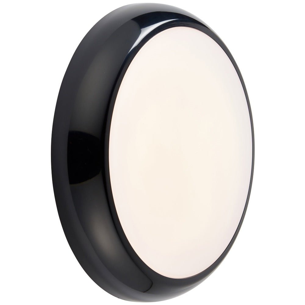 ACTON CCT Slim Bulkhead Light Fitting | LED Multi Wattage 1800lm | CCT Tri - Colour Switchable | IP65 | Black | Standard - LightHub Direct