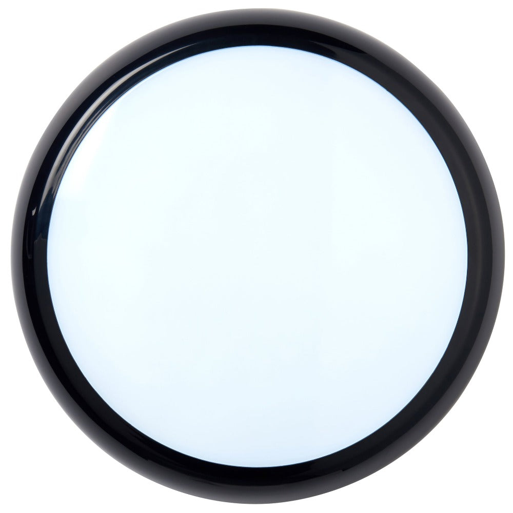 ACTON CCT Slim Bulkhead Light Fitting | LED Multi Wattage 1800lm | CCT Tri-Colour Switchable | IP65 | Black | 3hr Emergency Function