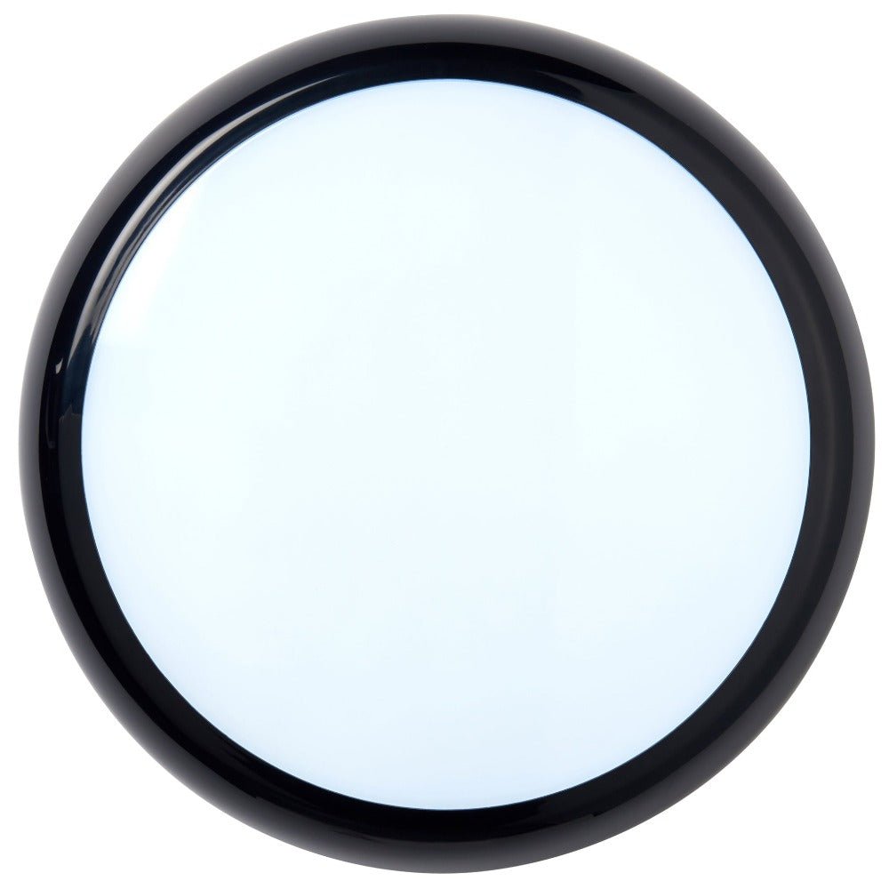 ACTON CCT Slim Bulkhead Light Fitting | LED Multi Wattage 1800lm | CCT Tri - Colour Switchable | IP65 | Black | 3hr Emergency Function - LightHub Direct