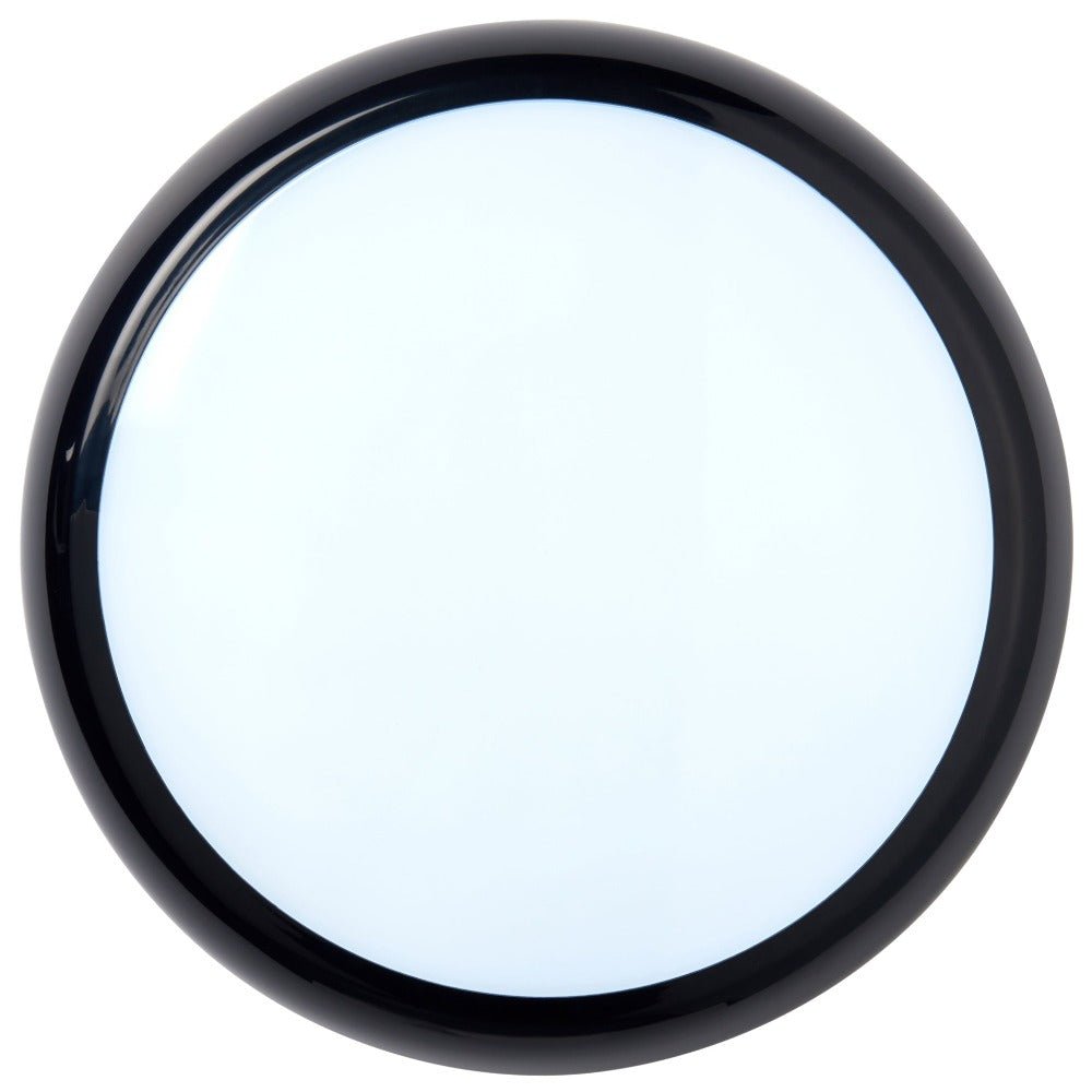 ACTON CCT Slim Bulkhead Light Fitting | LED Multi Wattage 1800lm | CCT Tri - Colour Switchable | IP65 | Black | Microwave Motion Sensor - LightHub Direct