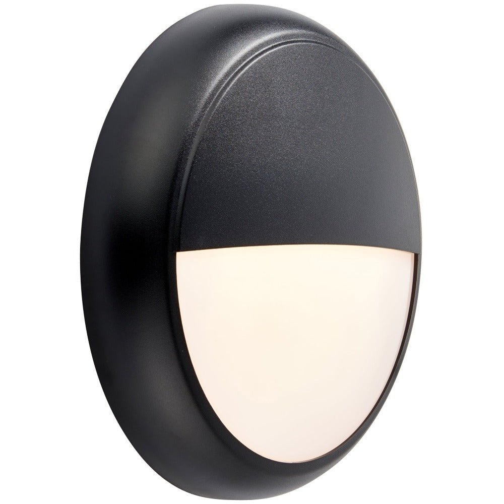 ACTON CCT Slim Bulkhead Eyelid Light Fitting | LED Multi Wattage 1800lm | CCT Tri - Colour Switchable | IP65 | Black | Standard - LightHub Direct