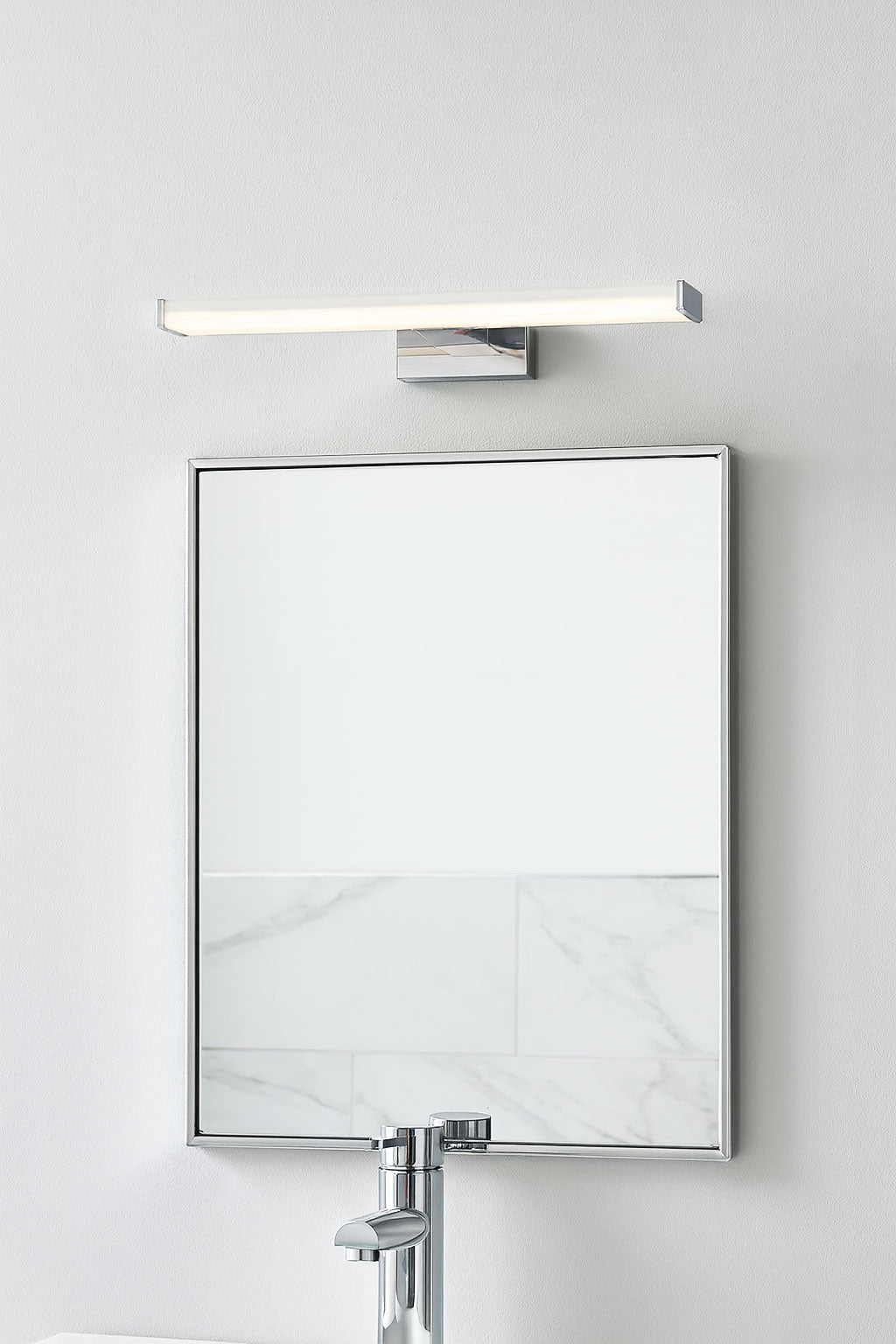 AXIS | LED Over Mirror Bathroom Light Wall Semi-Flush Fitting | IP44 | Chrome