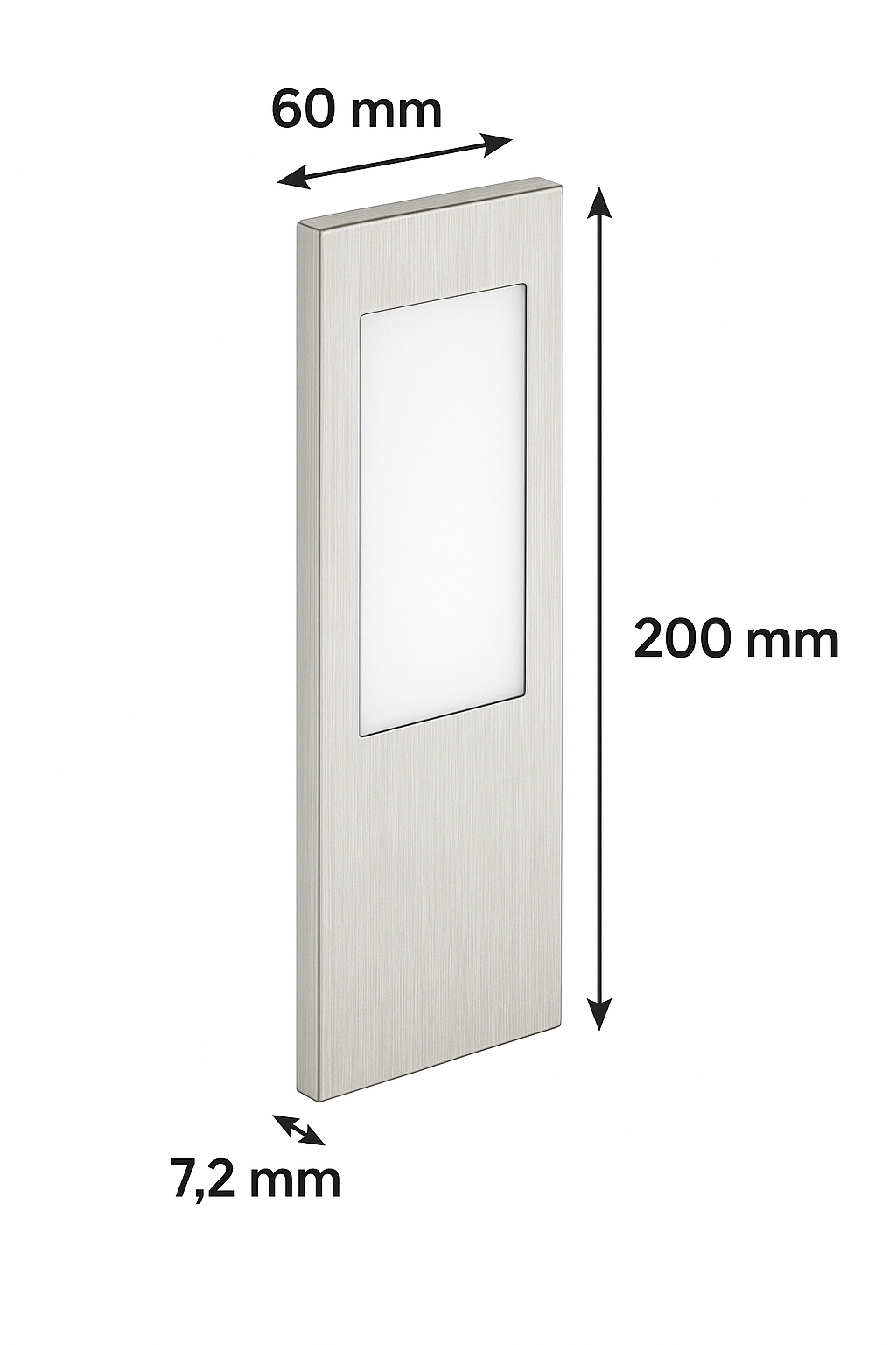 Slim Under-Cabinet Rectangle 3 Pack Kit with Driver | LED 3.5W | IP20 | 3000K Warm White | Brushed Steel