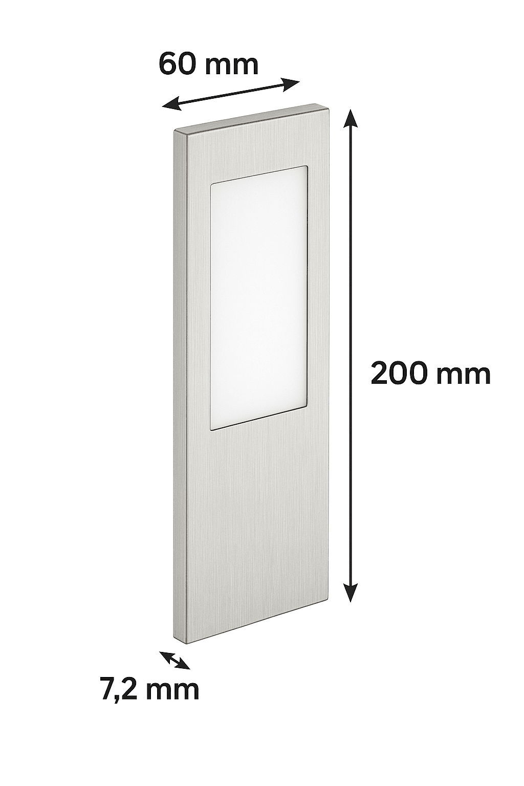 Slim Under - Cabinet Rectangle 3 Pack Kit with Driver | LED 3.5W | IP20 | 3000K Warm White | Brushed Steel - LightHub Direct