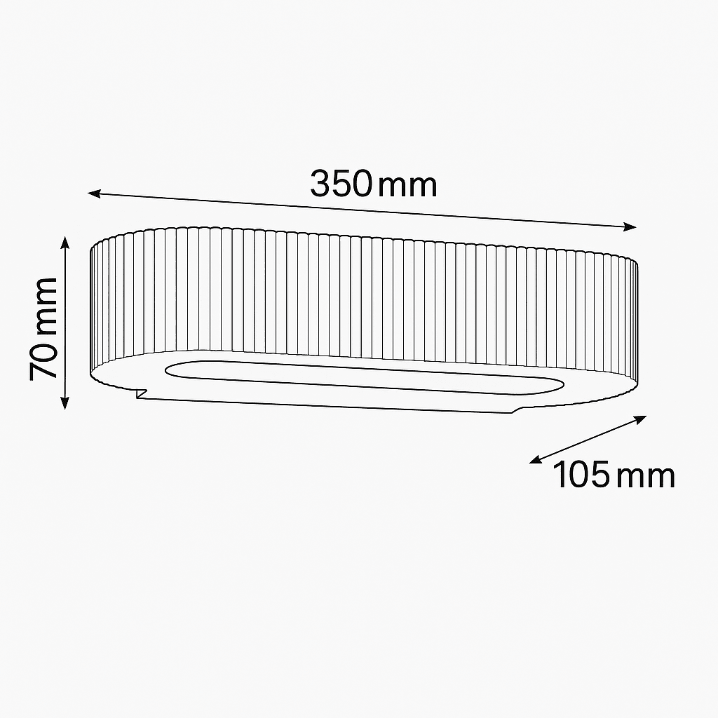 MELBURY LED Half Moon Paintable Plaster Wall Uplighter Light | E14 SES | Up Down Light Effect | 2700K Warm White Dimmable - LightHub Direct
