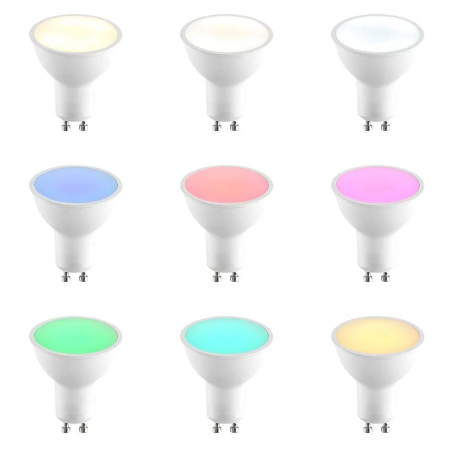 WiFi RGB+CCT 2700K - 6500K | GU10 LED Dimmable SpotLight Bulb | 5W 350 Lumens - LightHub Direct