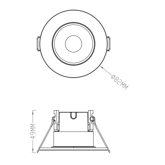 Fire Rated Dimmable Downlight Fitting | LED 5W 480lm | 4000K Neutral White | IP65 | Polished Chrome - LightHub Direct