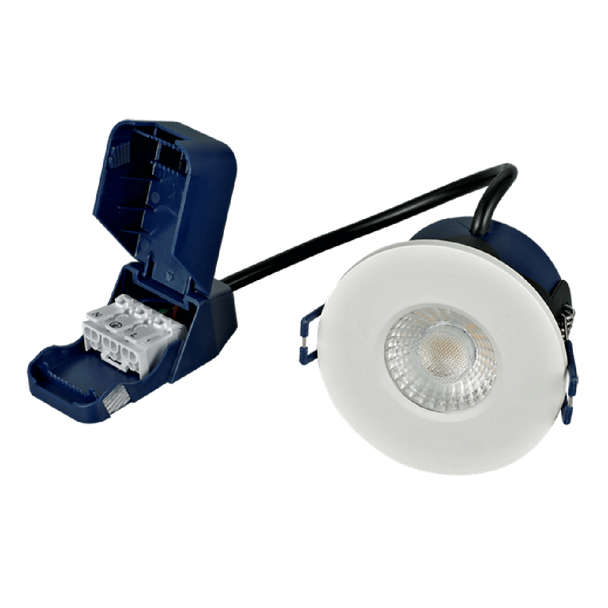 ONYX | Quad-Colour CCT | LED Fire Rated Downlight | Dimmable 5W 567lm | IP65 | White