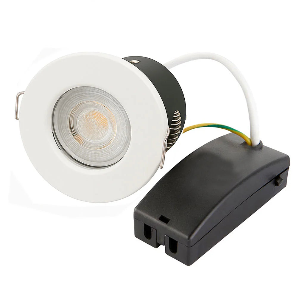Smart WiFi RGB+CCT Fire Rated Downlight | Alexa & Google | GU10 IP65 | Matt White