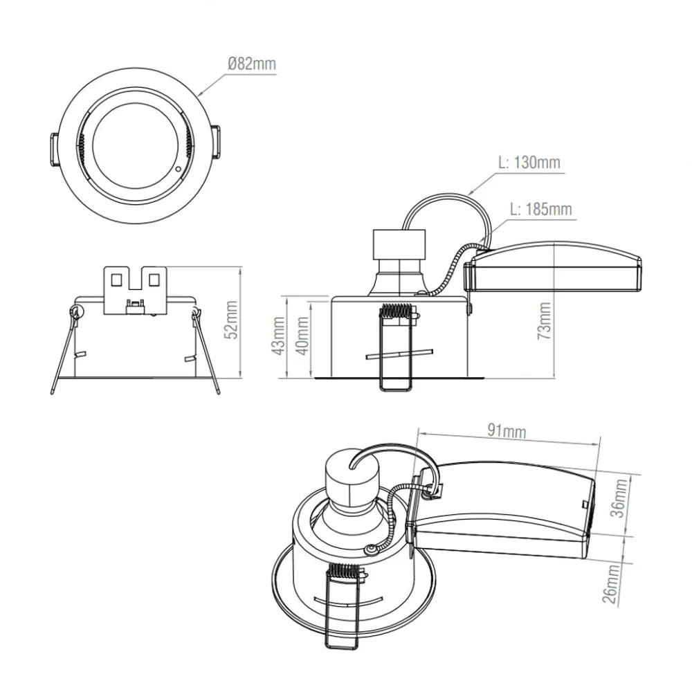 Smart WiFi RGB+CCT Fire Rated Downlight | Alexa & Google | GU10 IP65 | Brushed Copper