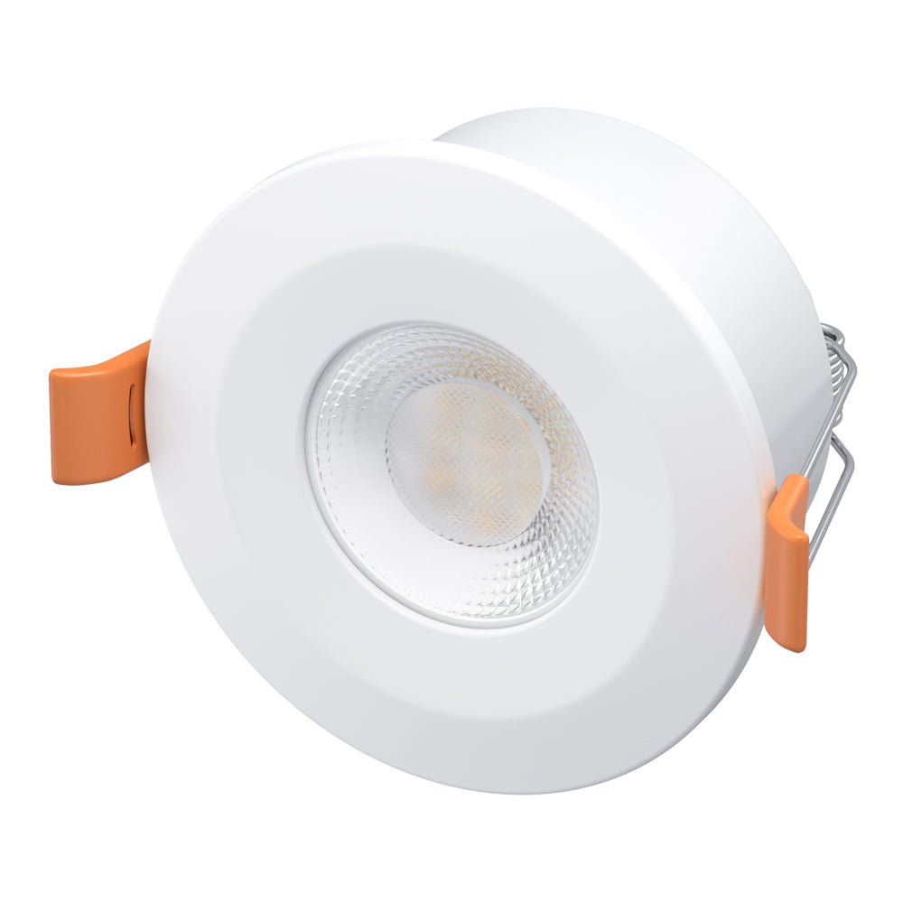 STRATA 5 | Tri - Colour CCT | LED Fire Rated Downlight | Dimmable 5W 600lm | IP65 | White | TRADE 40 Pack - LightHub Direct
