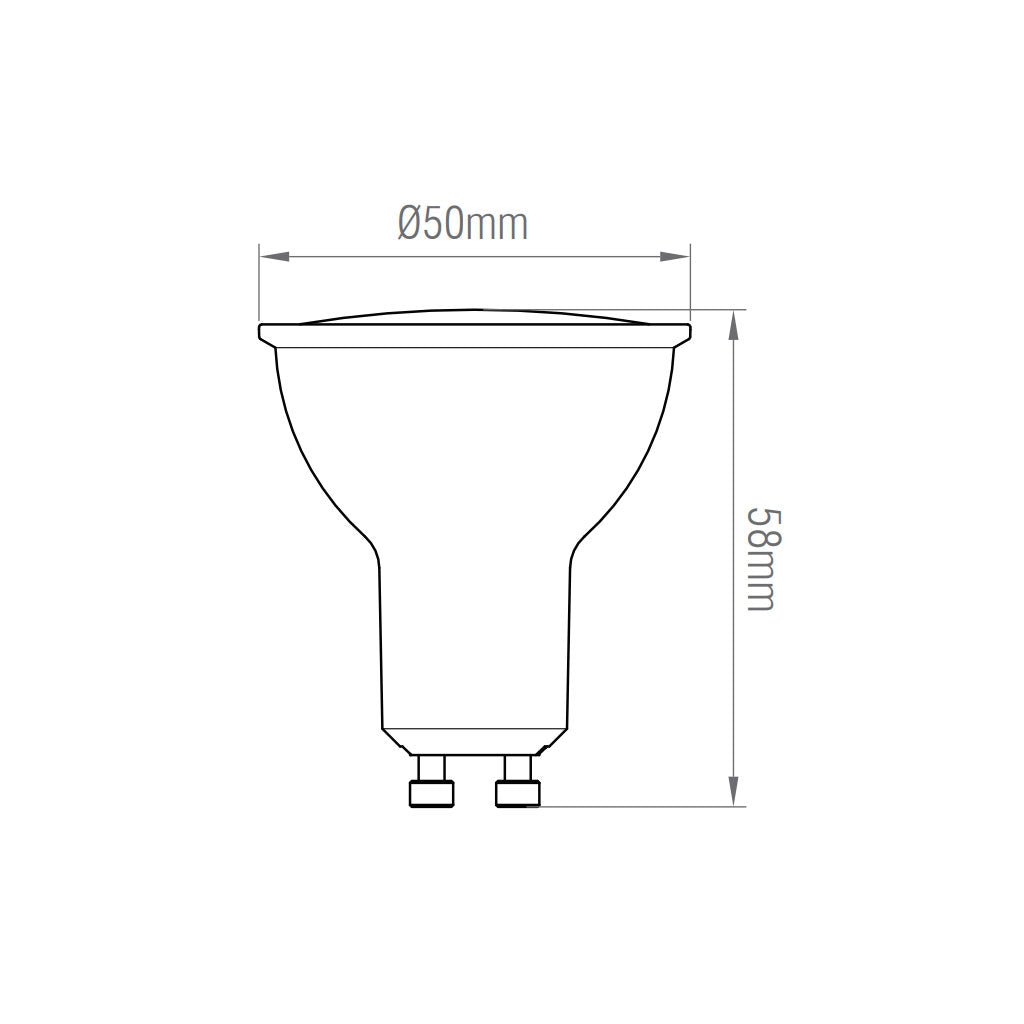 WiFi RGB+CCT 2700K - 6500K | GU10 LED Dimmable SpotLight Bulb | 5W 350 Lumens - LightHub Direct