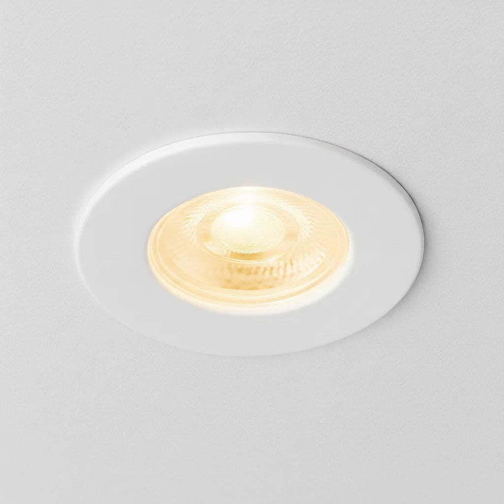 Trade 10 Pack | Fire Rated Dimmable Downlight Fitting | LED 5W 480lm | 3000K Warm White | IP65 | White