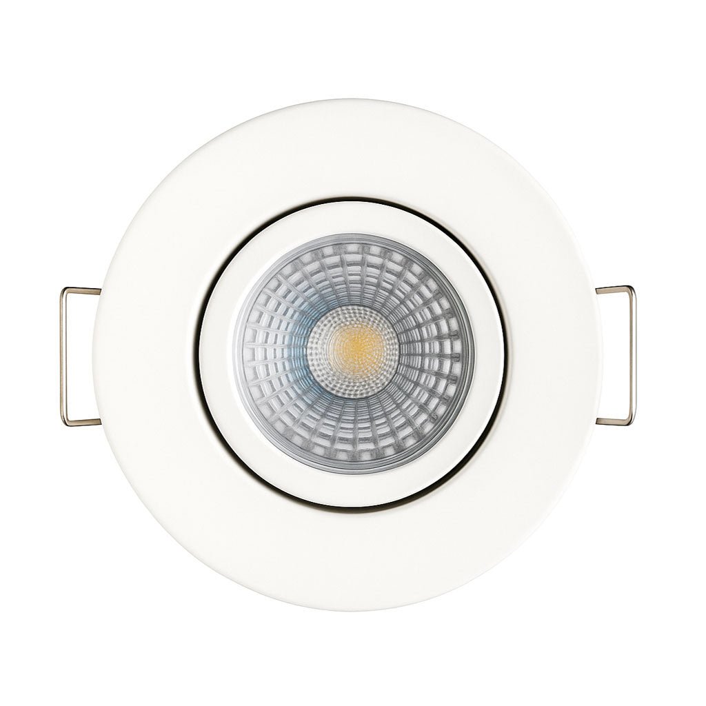 Tilt Smart WiFi RGB+CCT Fire Rated Adjustable Downlight | Alexa & Google | GU10 IP20 | Matt White - LightHub Direct