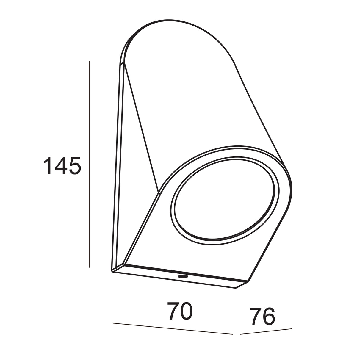 ZEVO Wedge Outdoor Down Wall Light | GU10 | IP44 | Black