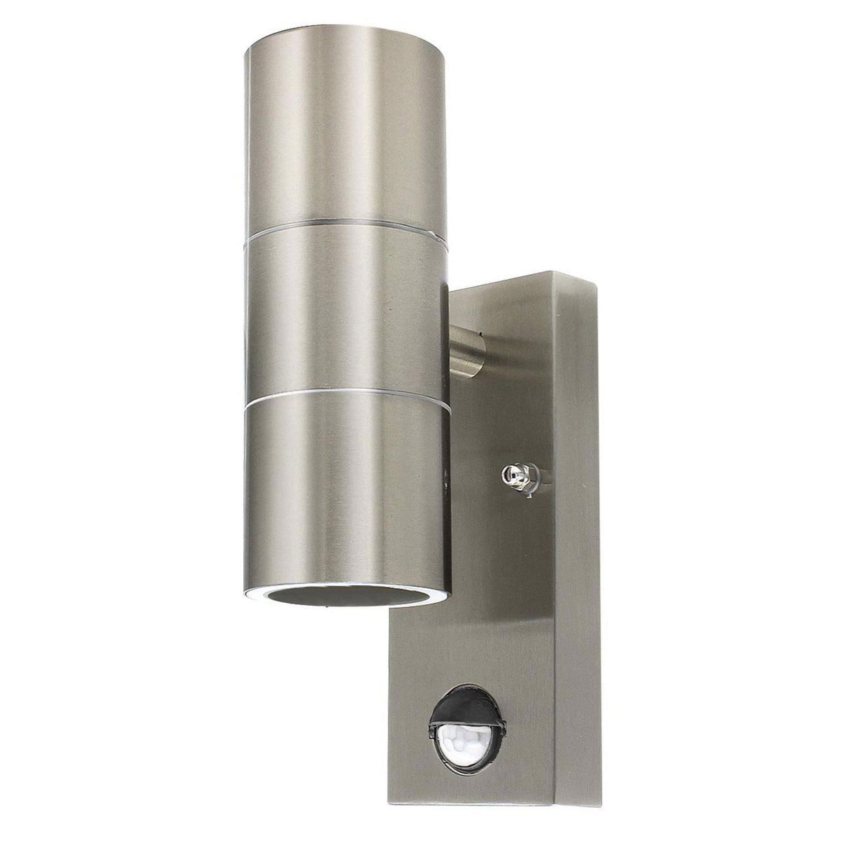 Up & Down Outdoor Porch Wall Light | IP44 GU10 | Stainless Steel | PIR Motion Sensor
