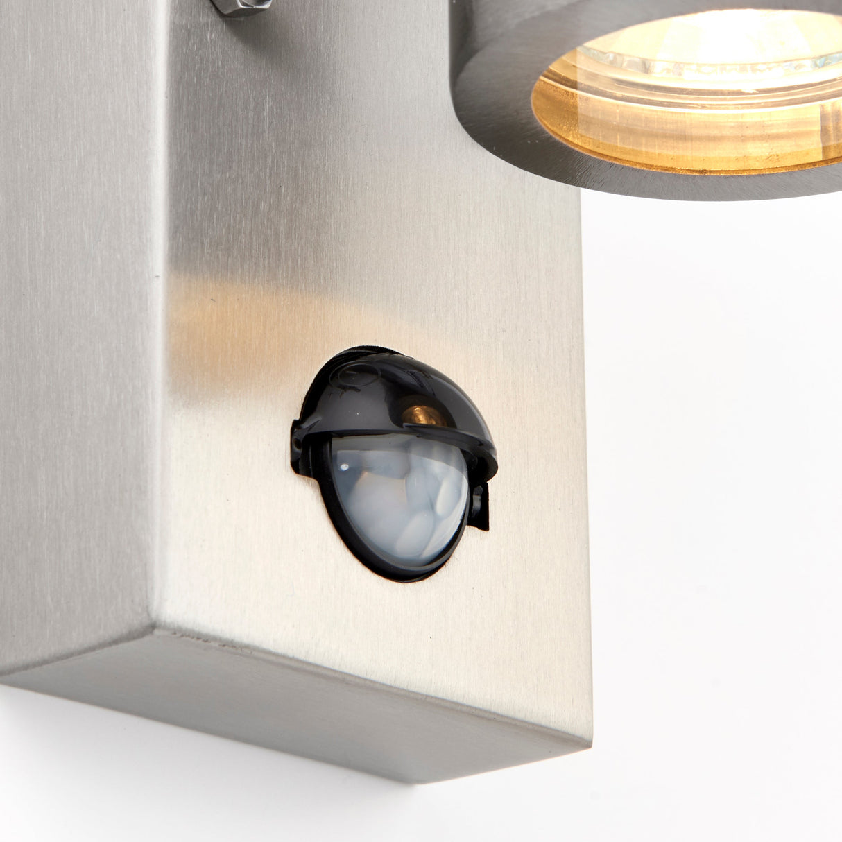 KEW Up / Down Outdoor PIR Sensor Stainless Steel Garden Porch Wall Light | GU10 | IP44 | 3000K Warm White