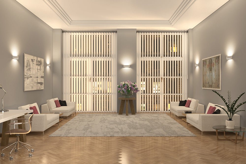MILLBANK LED Rectangle Paintable Wall Plaster Uplighter Fitting | E14 (SES) | Up Down Light Effect | 2700K Warm White Dimmable - LightHub Direct