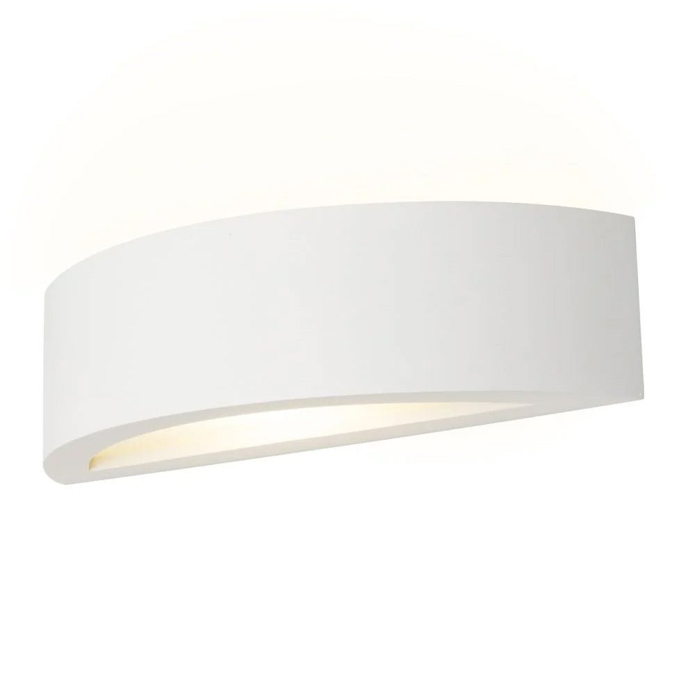 Rectangle Paintable Wall Plaster Uplighter Fitting | E14 (SES) | Up Down Light Effect - LightHub Direct