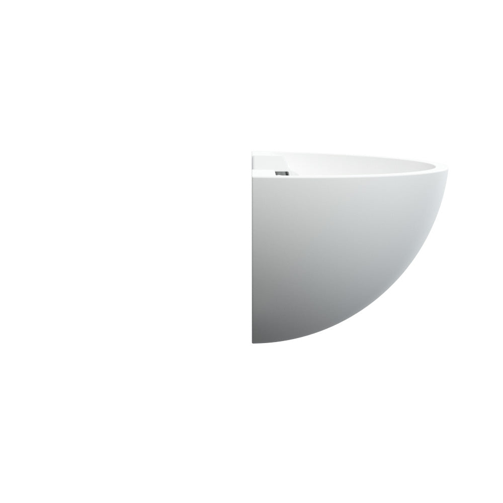 POPLAR Half Moon Paintable Plaster Uplighter Fitting | E14 (SES) | Up Light Effect | LED 2700K Warm White