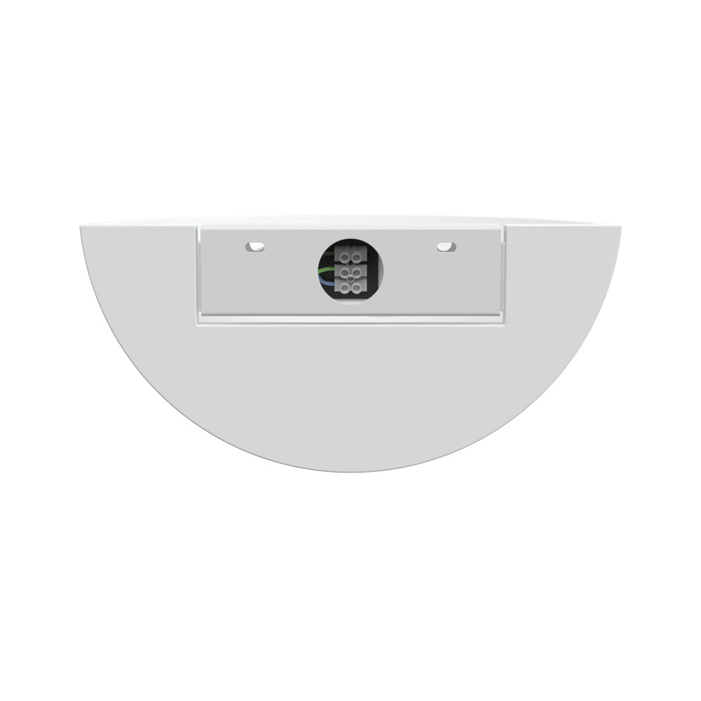 POPLAR Half Moon Paintable Plaster Uplighter Fitting | E14 (SES) | Up Light Effect | LED 2700K Warm White