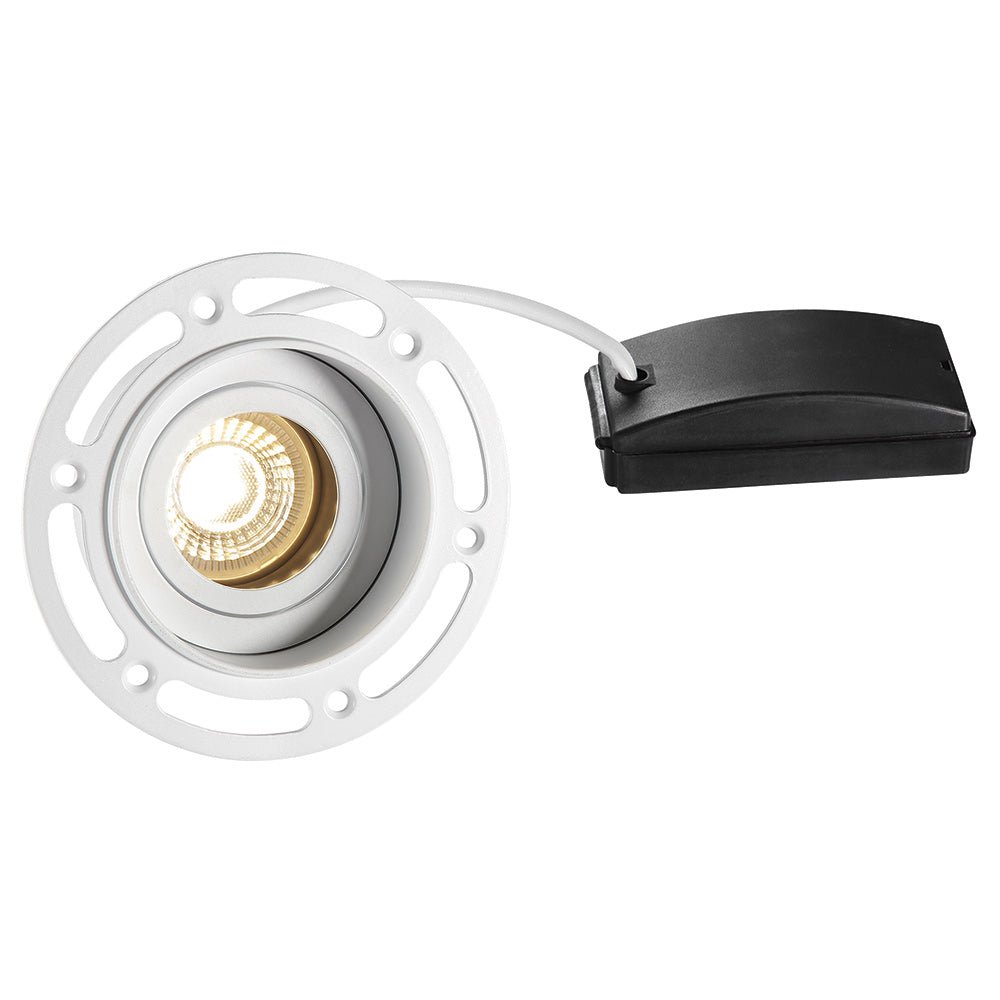 ELDON Plaster-in Trimless Round Downlight | Adjustable | GU10 | White