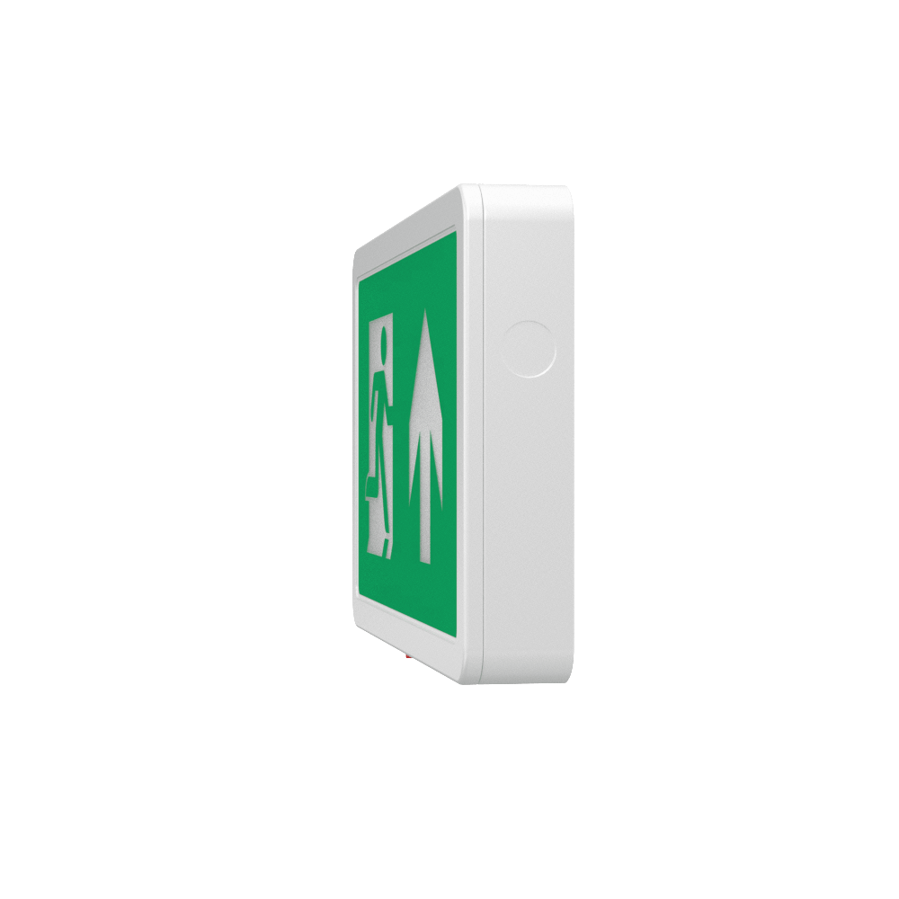 MAGNA Over Door Fire Exit Box Running Man Light | LED 4W 200lm | 6000K Daylight White | IP20 | 3hr Emergency Function | Down Arrow - LightHub Direct