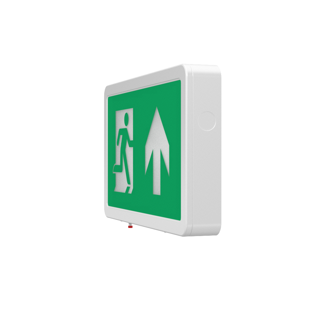 MAGNA Over Door Fire Exit Box Running Man Light | LED 4W 200lm | 6000K Daylight White | IP20 | 3hr Emergency Function | Down Arrow