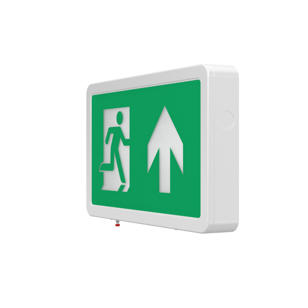 MAGNA Over Door Fire Exit Box Running Man Light | LED 4W 200lm | 6000K Daylight White | IP20 | 3hr Emergency Function | Down Arrow