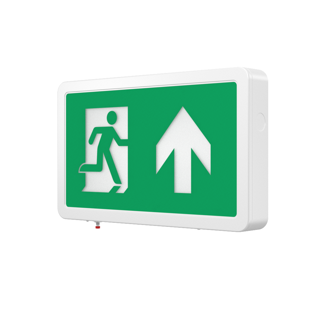 MAGNA Over Door Fire Exit Box Running Man Light | LED 4W 200lm | 6000K Daylight White | IP20 | 3hr Emergency Function | Down Arrow