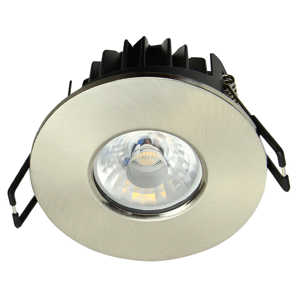 WiZ Smart App Wifi IFTTT Fire Rated Dimmable Downlight | LED 10W 750lm | CCT Tri-Colour | IP65 | Satin Nickel