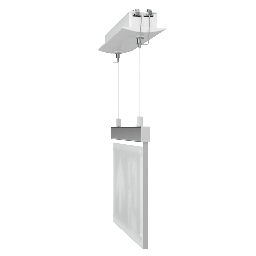 EDGE Suspended Recessed Ceiling Exit Running Man Sign Light | LED 3W 200lm | 6000K Daylight White | IP20 | 3hr Emergency Function - LightHub Direct