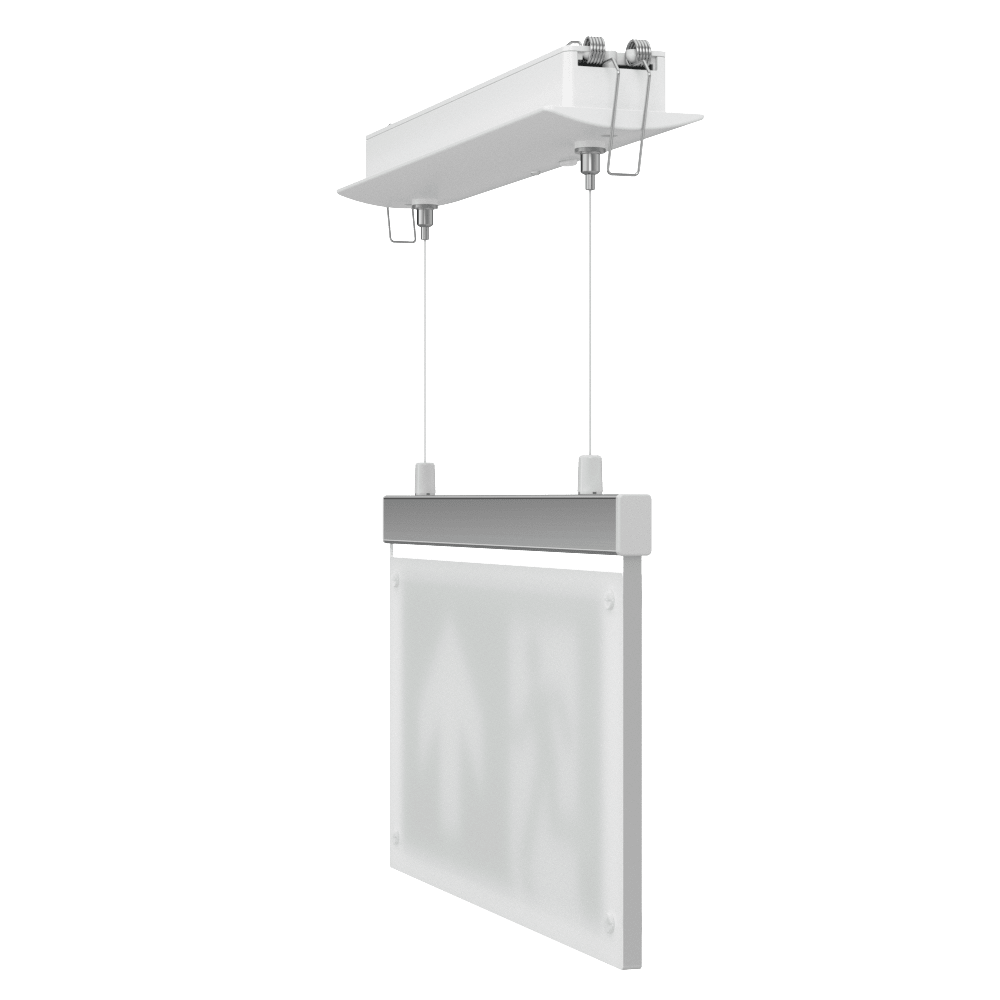 EDGE Suspended Recessed Ceiling Exit Running Man Sign Light | LED 3W 200lm | 6000K Daylight White | IP20 | 3hr Emergency Function - LightHub Direct