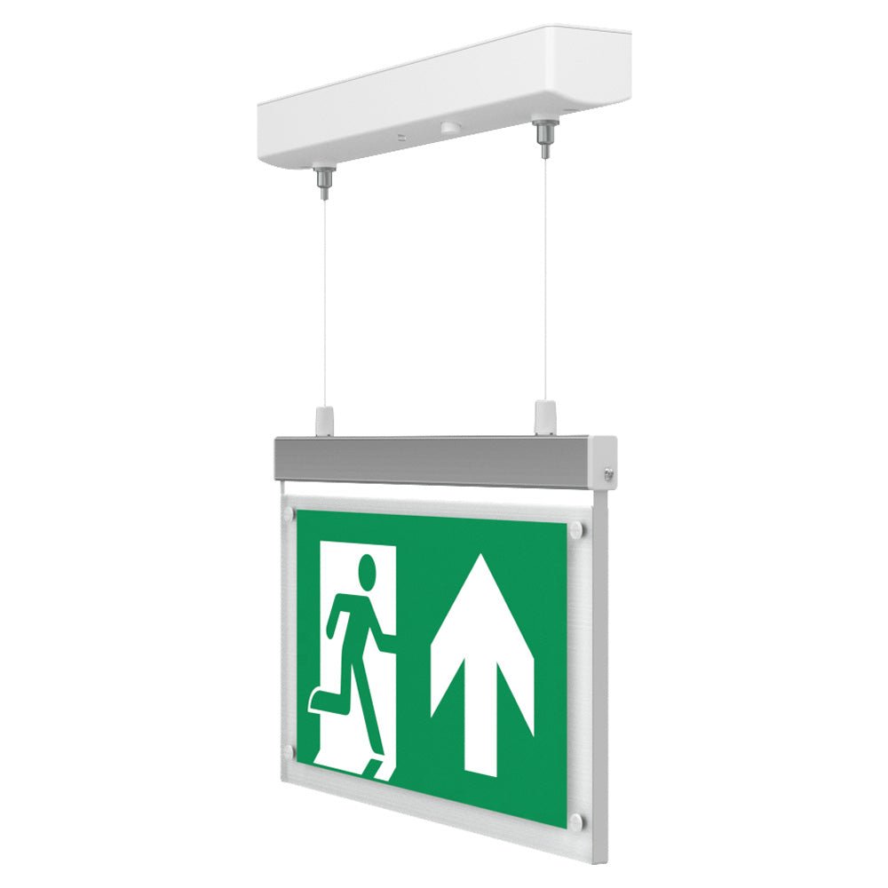 EDGE Emergency Exit Running Man Sign | LED 3W 40LM | 6000K Daylight | IP20 | Surface Mounted Suspended - LightHub Direct