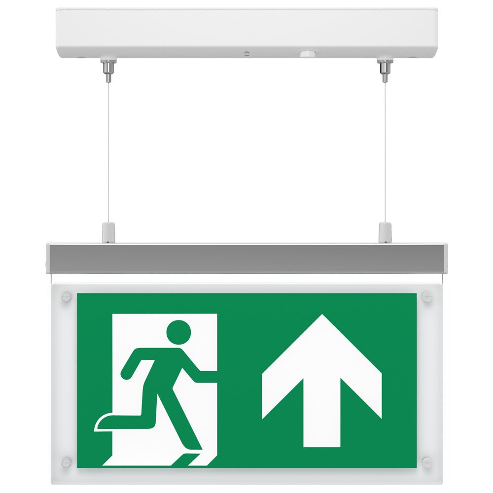 EDGE Emergency Exit Running Man Sign | LED 3W 40LM | 6000K Daylight | IP20 | Surface Mounted Suspended - LightHub Direct