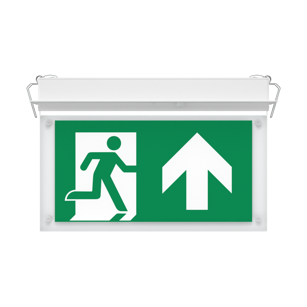 EDGE Recessed Ceiling Exit Running Man Sign Light | LED 3W 200lm | 6000K Daylight White | IP20 | 3hr Emergency Function
