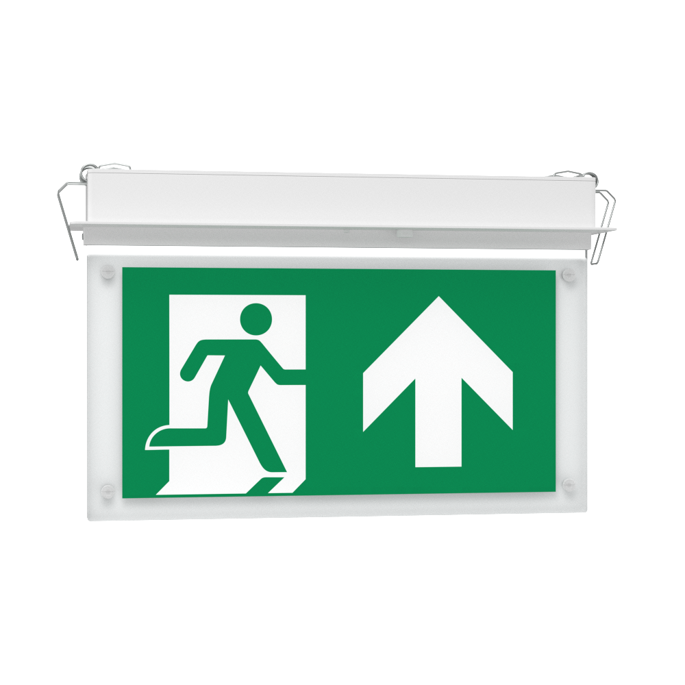 EDGE Recessed Ceiling Exit Running Man Sign Light | LED 3W 200lm | 6000K Daylight White | IP20 | 3hr Emergency Function