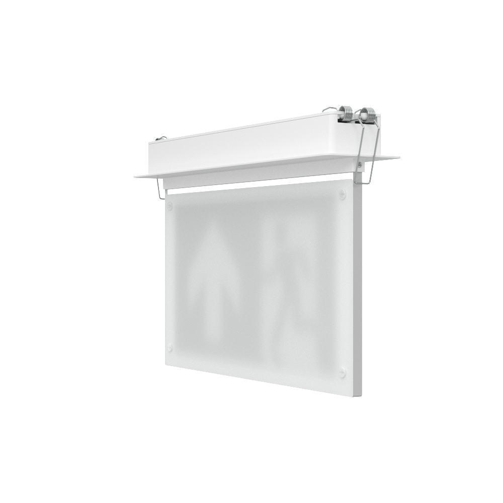 EDGE Recessed Ceiling Exit Running Man Sign Light | LED 3W 200lm | 6000K Daylight White | IP20 | 3hr Emergency Function